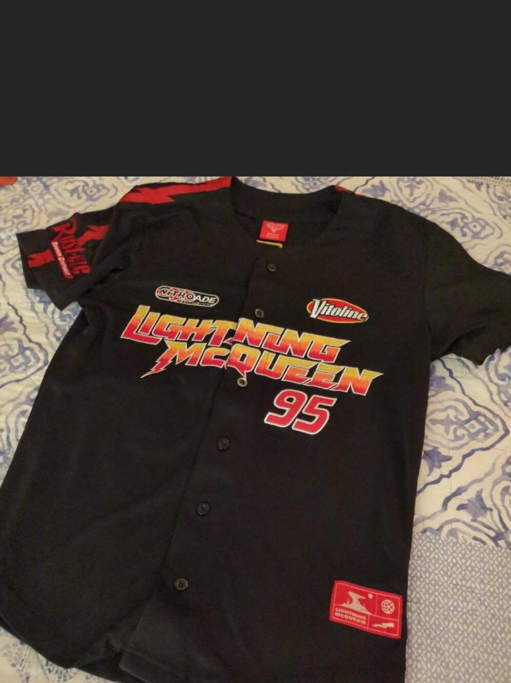 Shoe Palace X Cars Lightning McQueen Baseball Jersey